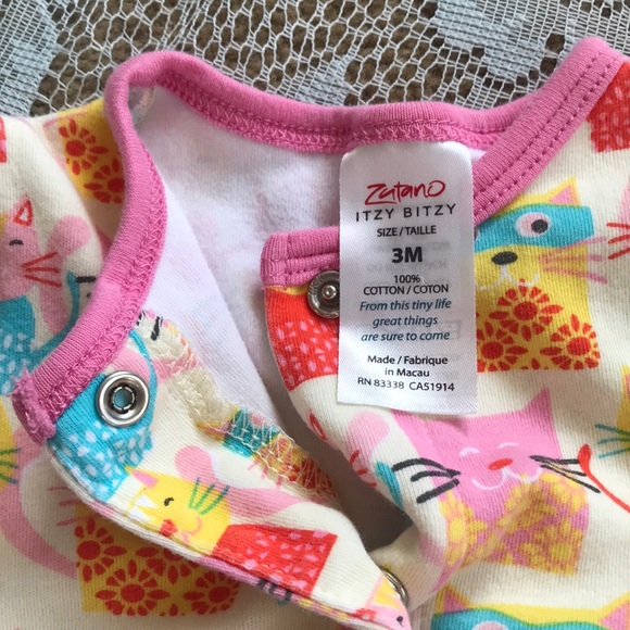 Kitty Cats Onesie Zutano - Picture 5 of 8